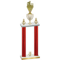Double Red Carbon Fiber Year Rugby Trophy
