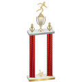 Double Red Carbon Fiber Third Place Running Trophy
