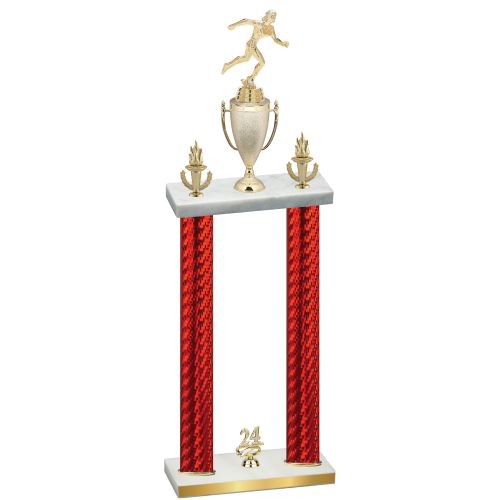 Double Red Carbon Fiber Year Running Trophy