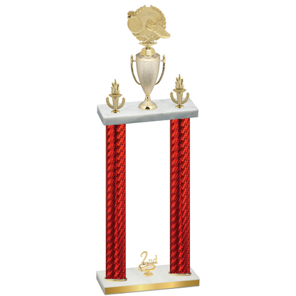 Double Red Carbon Fiber Second Place Running Trophy