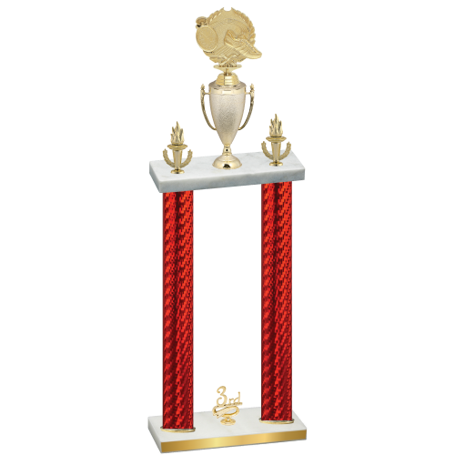 Double Red Carbon Fiber Third Place Running Trophy