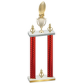 Double Red Carbon Fiber Victory Football Trophy
