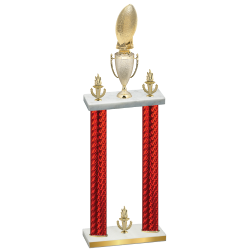Double Red Carbon Fiber Victory Football Trophy