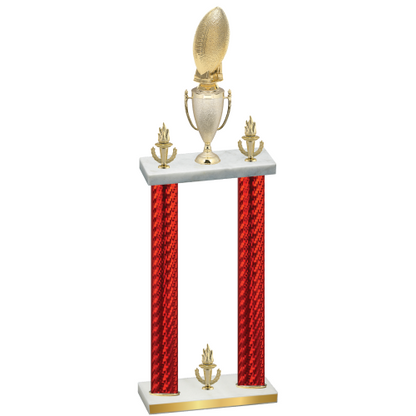 Double Red Carbon Fiber Victory Football Trophy