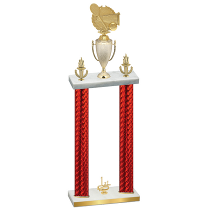 Double Red Carbon Fiber First Place Tennis Trophy