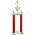 Double Red Carbon Fiber Year Wrestling Trophy