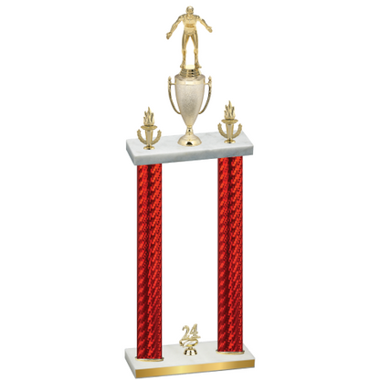 Double Red Carbon Fiber Year Wrestling Trophy
