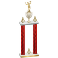 Double Red Carbon Fiber Victory Volleyball Trophy