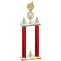 Double Red Carbon Fiber Victory Volleyball Trophy
