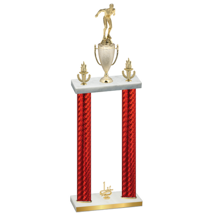 Double Red Carbon Fiber First Place Swimming Trophy
