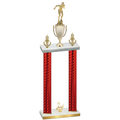 Double Red Carbon Fiber Second Place Swimming Trophy