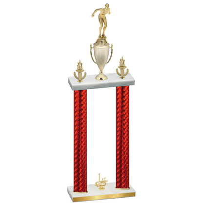 Double Red Carbon Fiber First Place Tennis Trophy