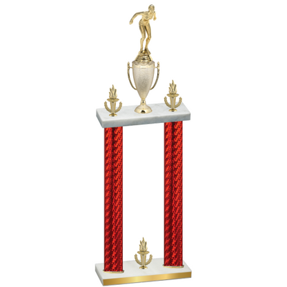 Double Red Carbon Fiber Victory Tennis Trophy