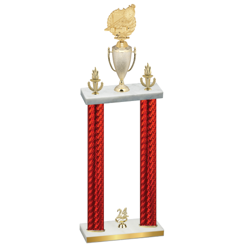 Double Red Carbon Fiber Year Swimming Trophy