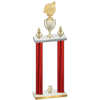 Double Red Carbon Fiber Year Swimming Trophy
