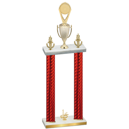 Double Red Carbon Fiber First Place Insert Trophy