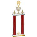 Double Red Carbon Fiber Third Place Insert Trophy