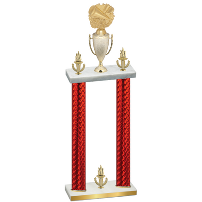 Double Red Carbon Fiber Victory Cheerleading Trophy