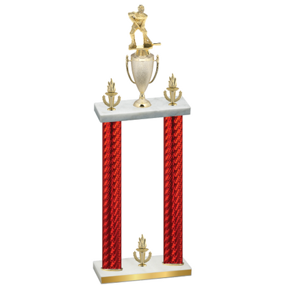 Double Red Carbon Fiber Victory Hockey Trophy