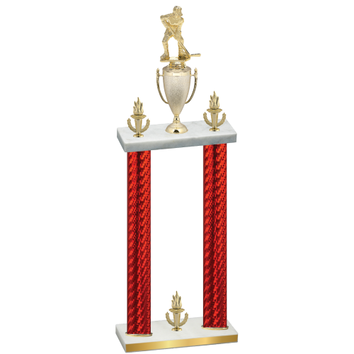 Double Red Carbon Fiber Victory Hockey Trophy