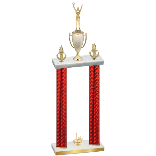 Double Red Carbon Fiber First Place Victory Trophy
