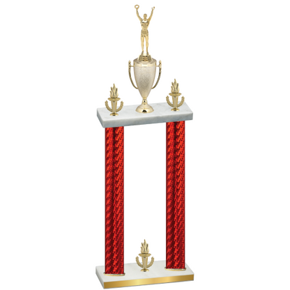 Double Red Carbon Fiber Victory Victory Trophy