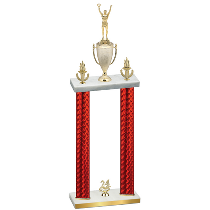 Double Red Carbon Fiber Year Victory Trophy