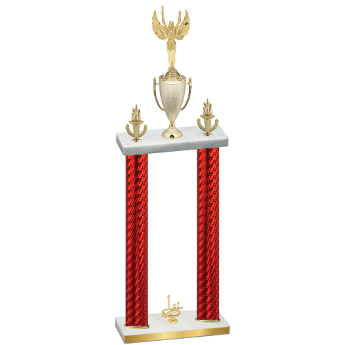 Double Red Carbon Fiber First Place Victory Trophy