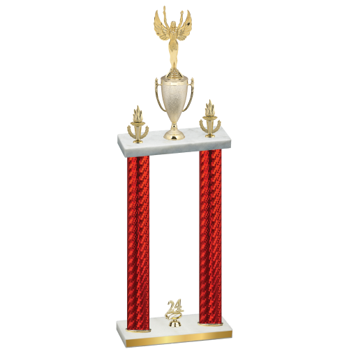 Double Red Carbon Fiber Year Victory Trophy