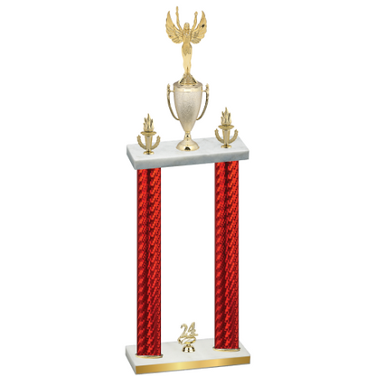Double Red Carbon Fiber Year Victory Trophy
