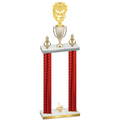 Double Red Carbon Fiber First Place Pickleball Trophy
