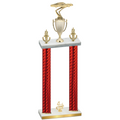 Double Red Carbon Fiber Fourth Place Cars Trophy