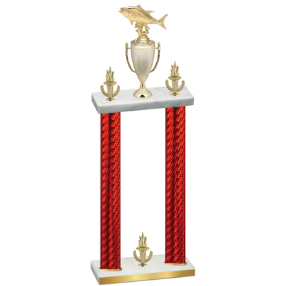 Double Red Carbon Fiber Victory Fishing Trophy