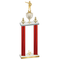 Double Red Carbon Fiber Third Place Shooter Trophy