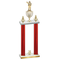 Double Red Carbon Fiber Year Holiday Trophy