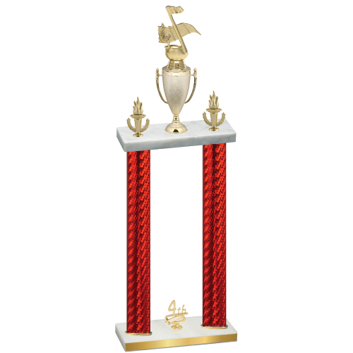 Double Red Carbon Fiber Fourth Place Music Trophy