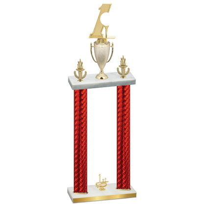 Double Red Carbon Fiber First Place Golf Trophy