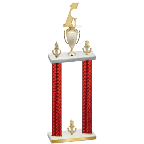 Double Red Carbon Fiber Victory Golf Trophy