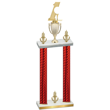 Double Red Carbon Fiber Victory Golf Trophy