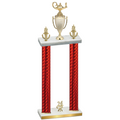 Double Red Carbon Fiber Year Academics Trophy