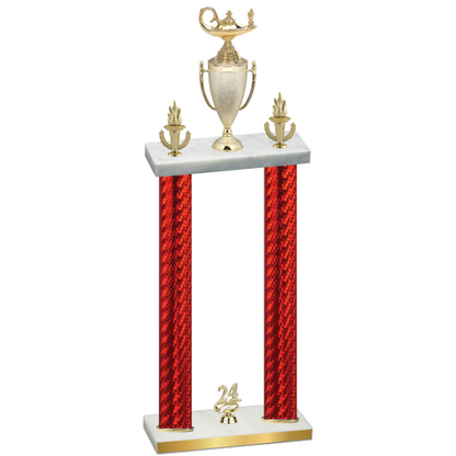 Double Red Carbon Fiber Year Academics Trophy