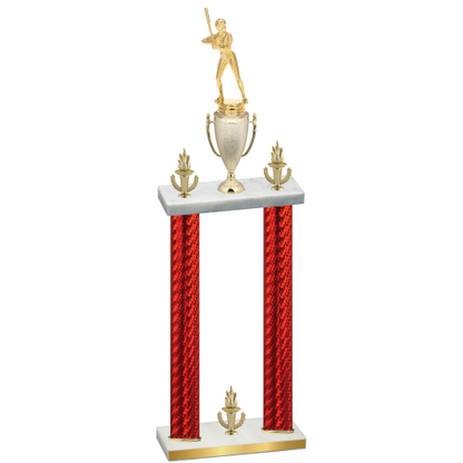 Double Red Carbon Fiber Victory Softball Trophy