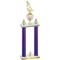 Double Purple Carbon Fiber Year Football Trophy