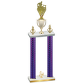 Double Purple Carbon Fiber Fourth Place Rugby Trophy