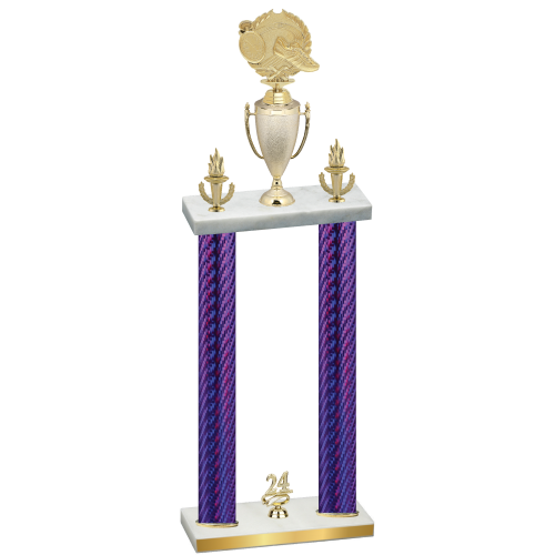 Double Purple Carbon Fiber Year Running Trophy