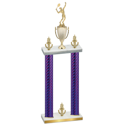 Double Purple Carbon Fiber Victory Tennis Trophy