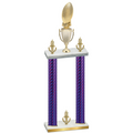 Double Purple Carbon Fiber Victory Football Trophy