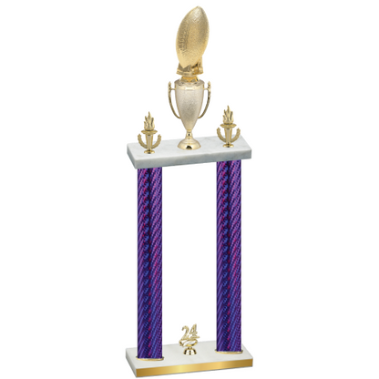 Double Purple Carbon Fiber Year Football Trophy