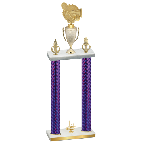 Double Purple Carbon Fiber First Place Tennis Trophy