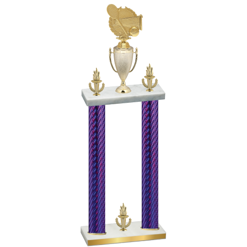 Double Purple Carbon Fiber Victory Tennis Trophy